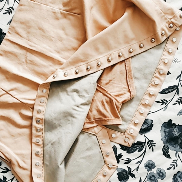 Forever21 Faux Leather Studded Skirt in Rose Gold - Picture 5 of 7